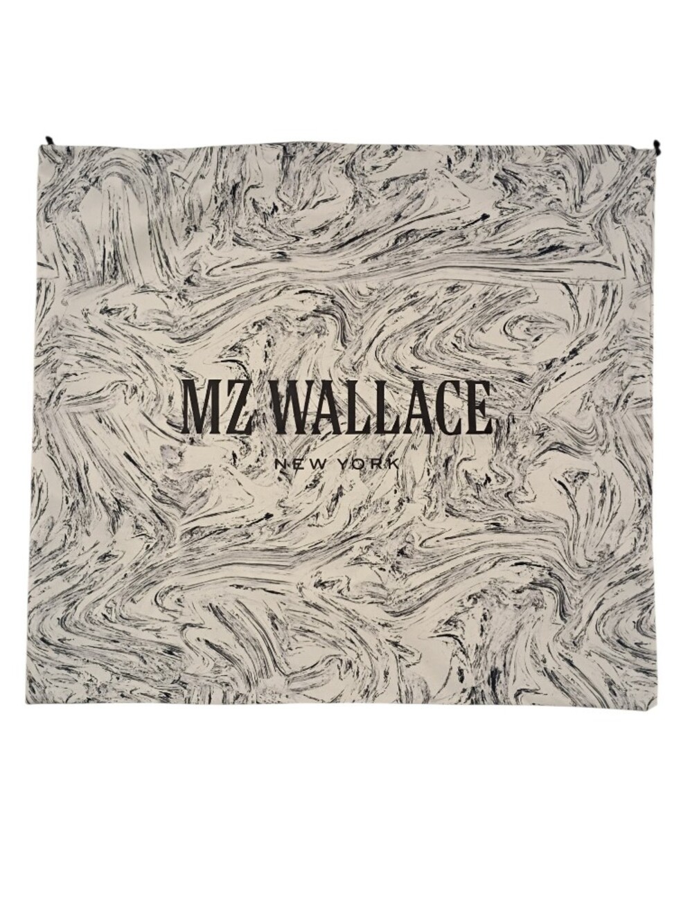 MZ WALLACE Black & White Marble Swirl Drawstring Bag